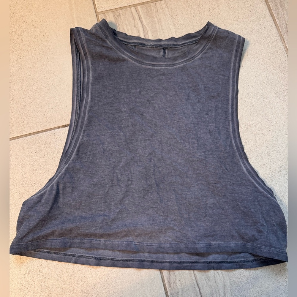 Lululemon Blue Cropped Muscle Tank